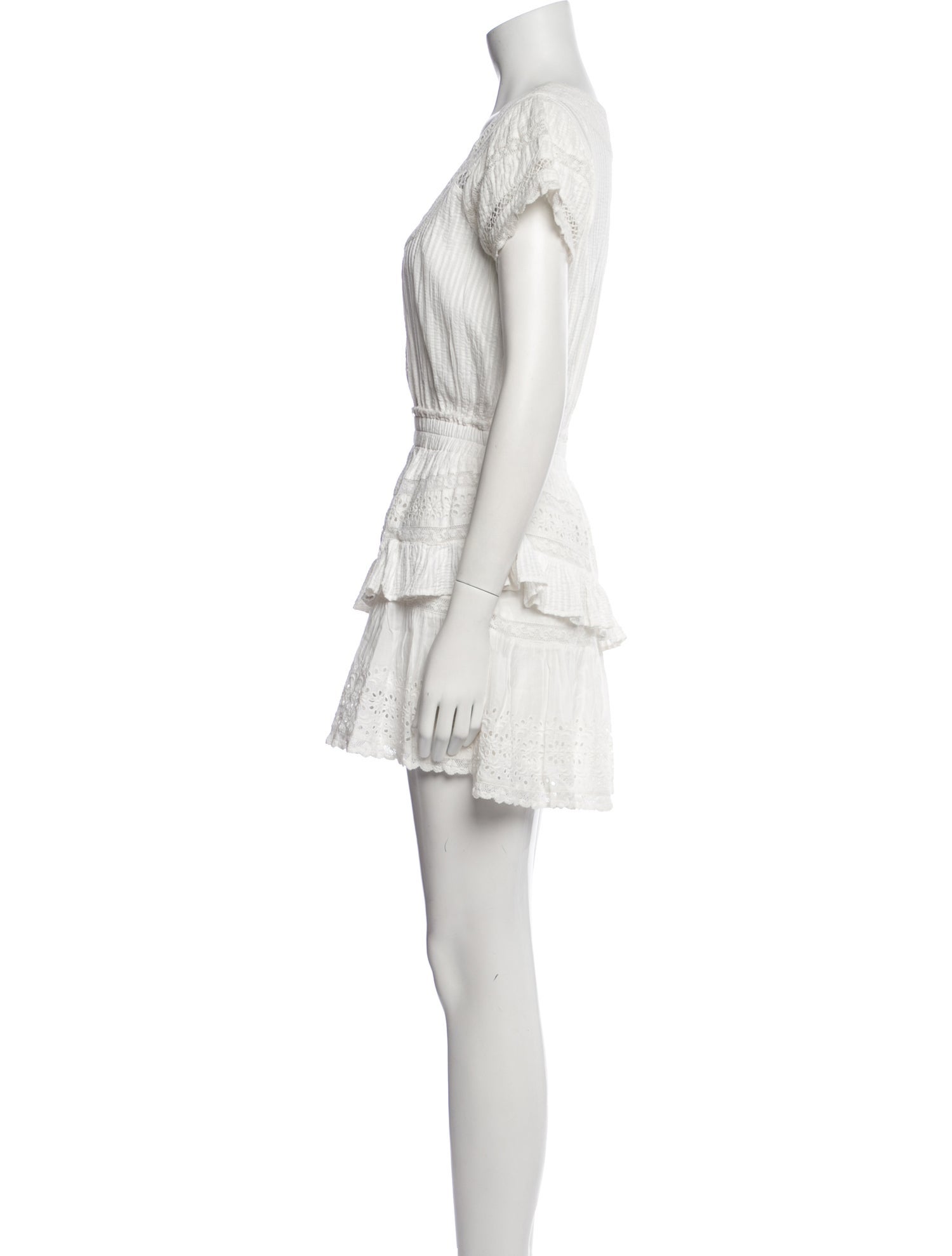 LoveShackFancy Scoop Neck Mini Dress