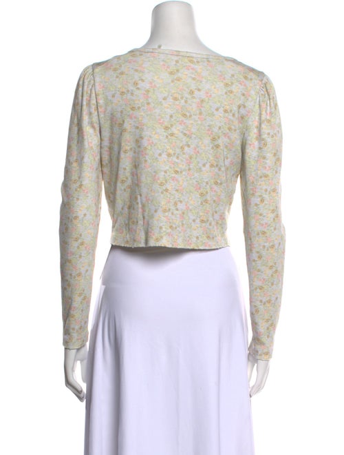 LoveShackFancy Printed Scoop Neck Crop Top