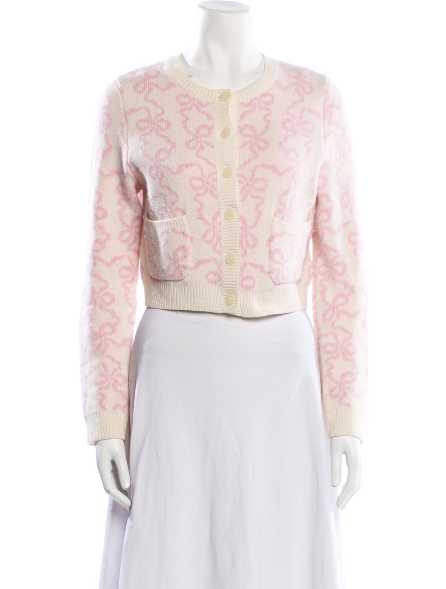 LoveShackFancy Printed Crew Neck Sweater