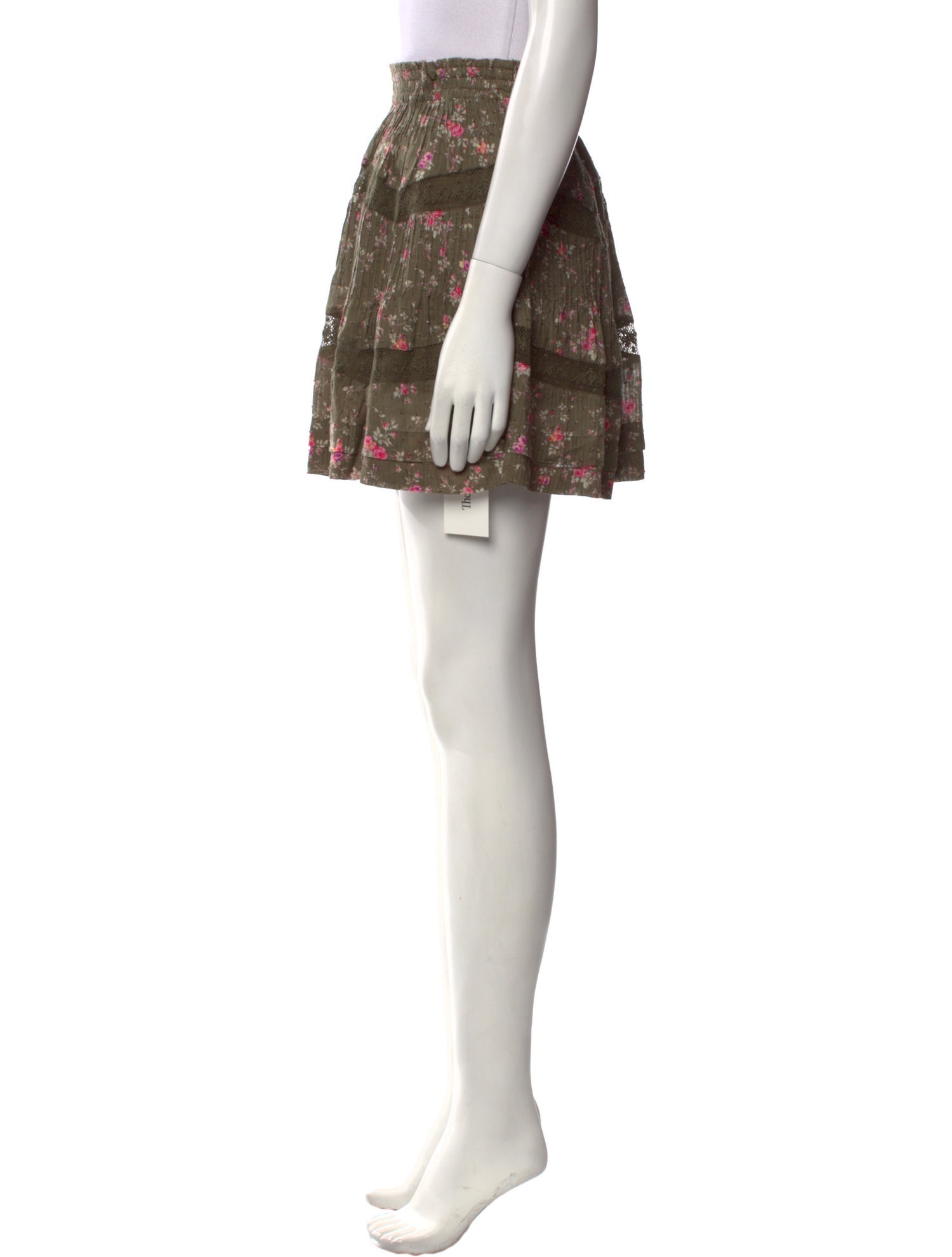 LoveShackFancy Silk Mini Skirt