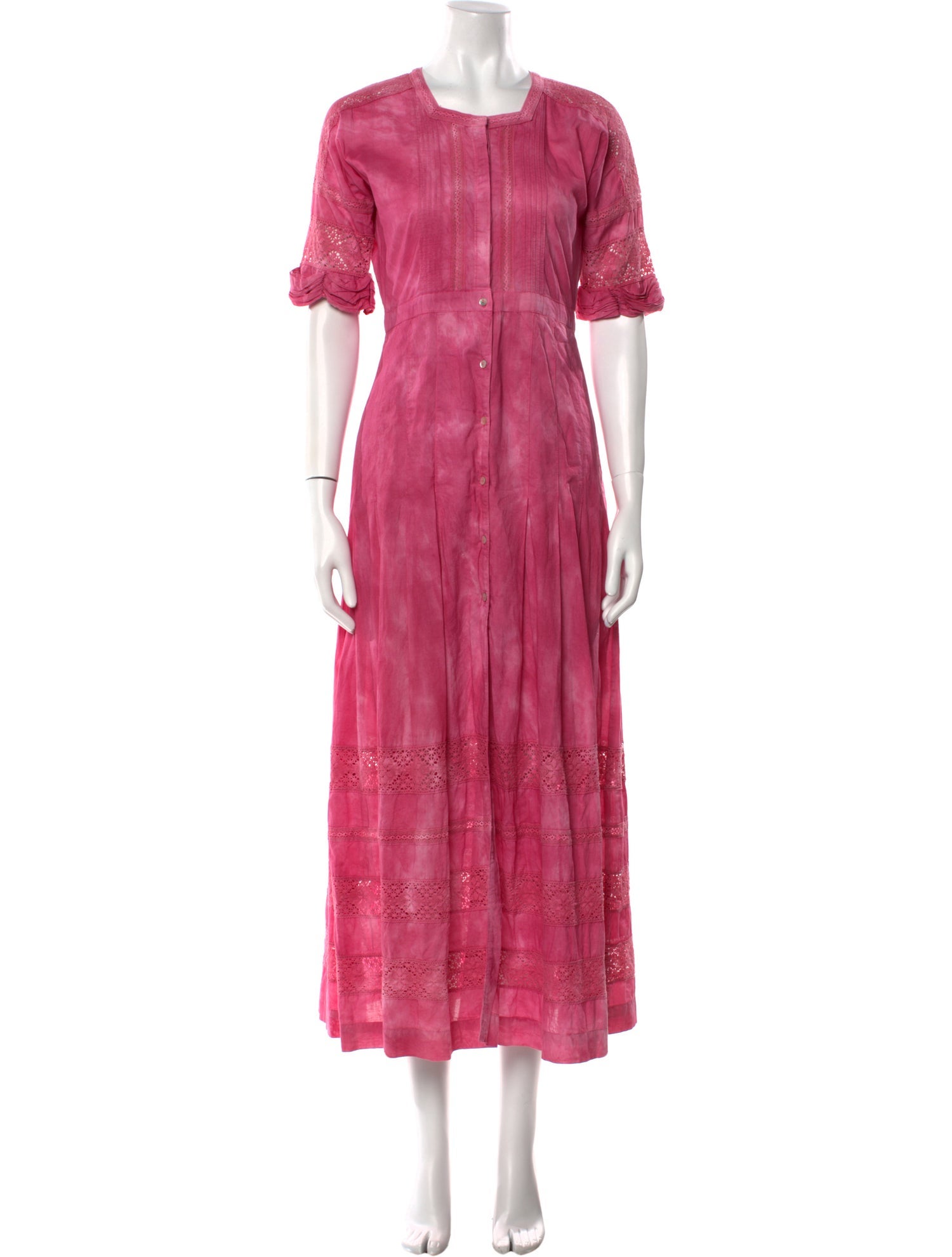 LoveShackFancy Crew Neck Long Dress