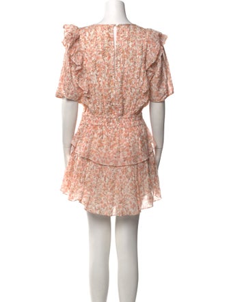 LoveShackFancy Floral Print Mini Dress