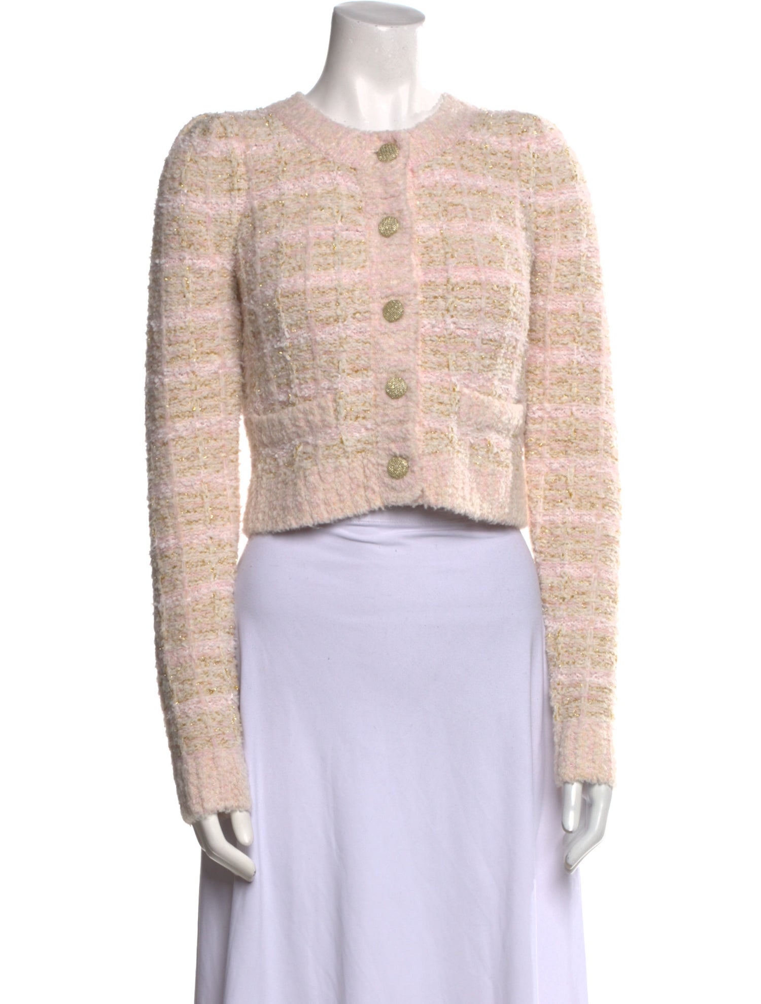 LoveShackFancy Striped Crew Neck Sweater