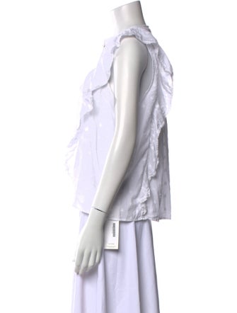 LoveShackFancy Bateau Neckline Sleeveless Blouse