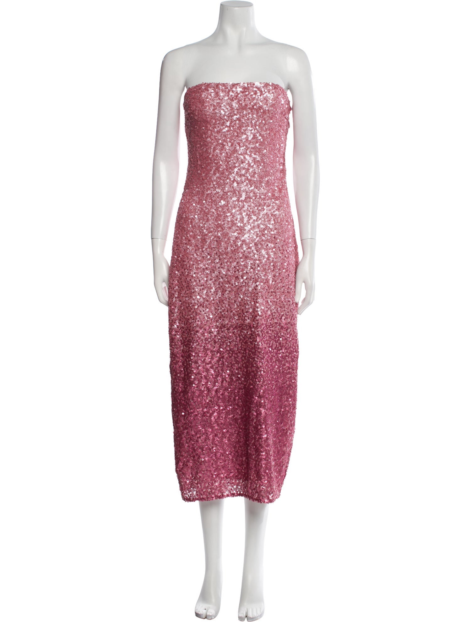 LoveShackFancy Strapless Midi Length Dress