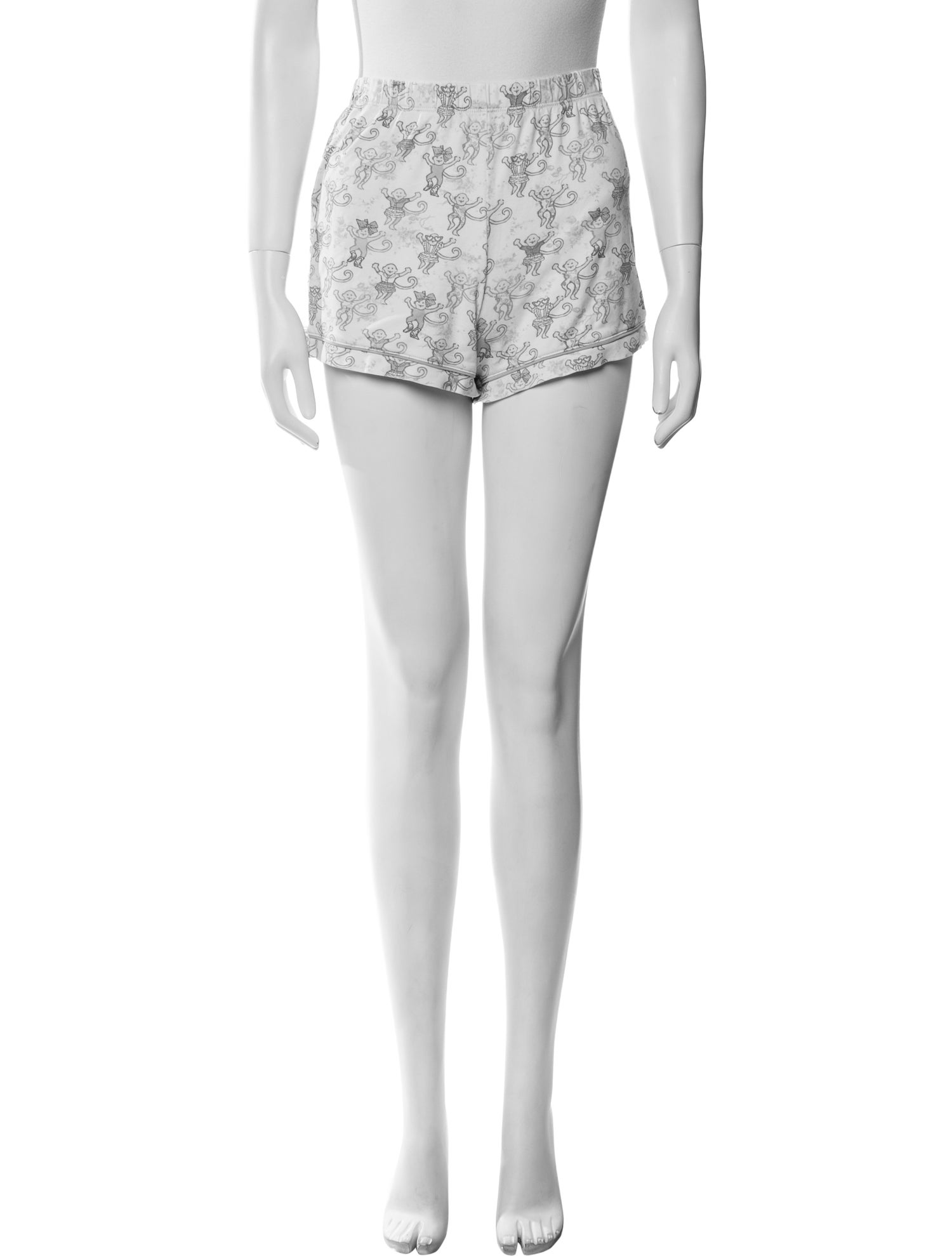 LoveShackFancy Printed Lace Trim Embellishment Pajamas