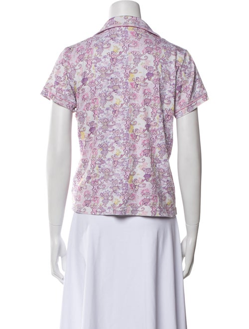 LoveShackFancy Printed Embroidered Accent Pajamas