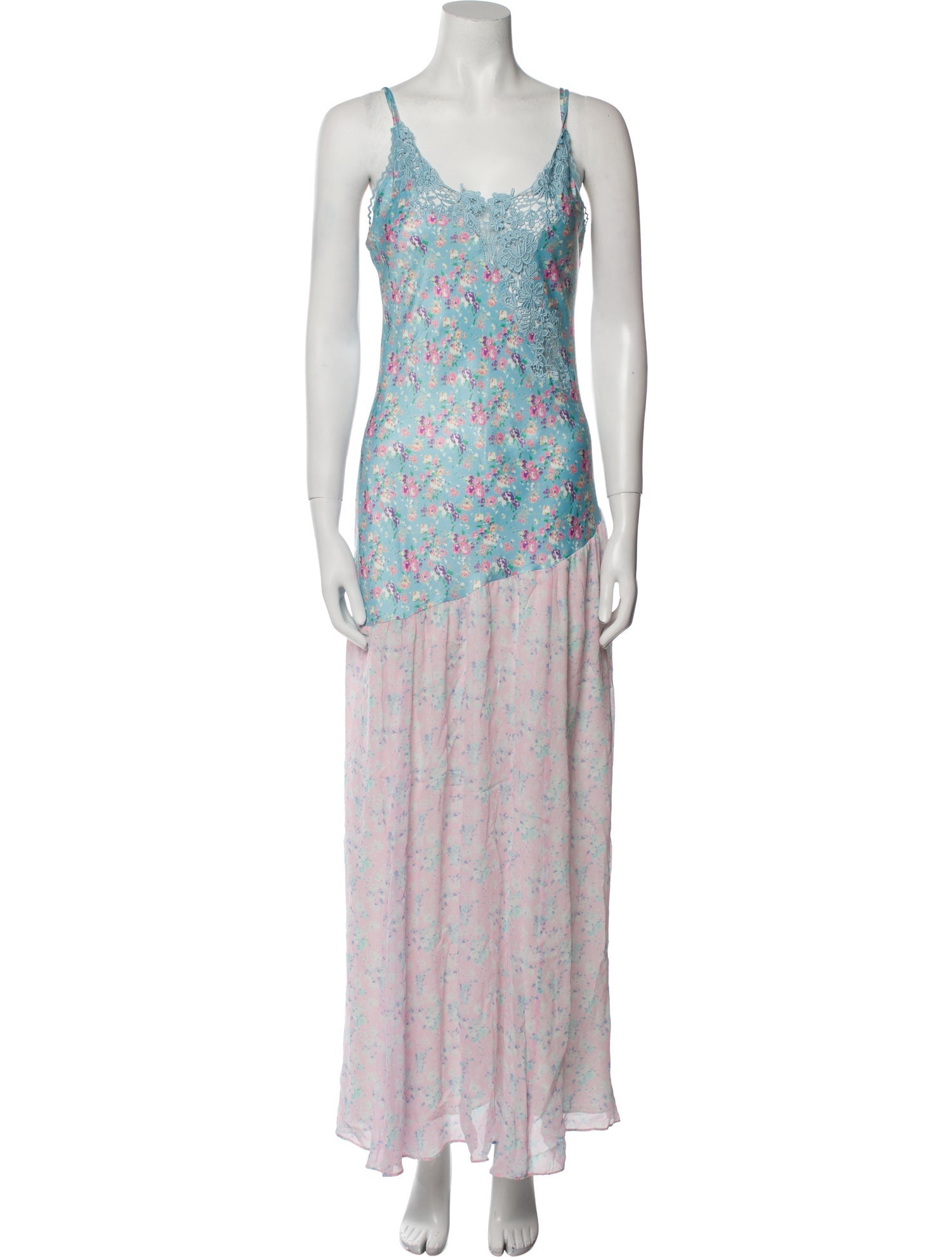LoveShackFancy Floral Print Long Dress