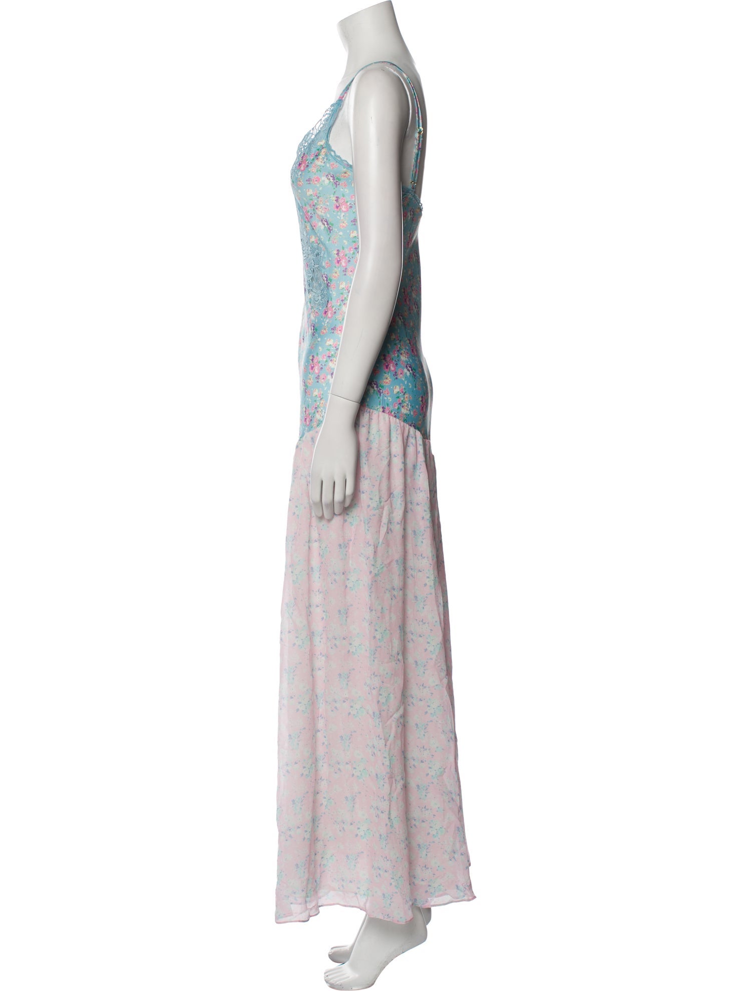 LoveShackFancy Floral Print Long Dress