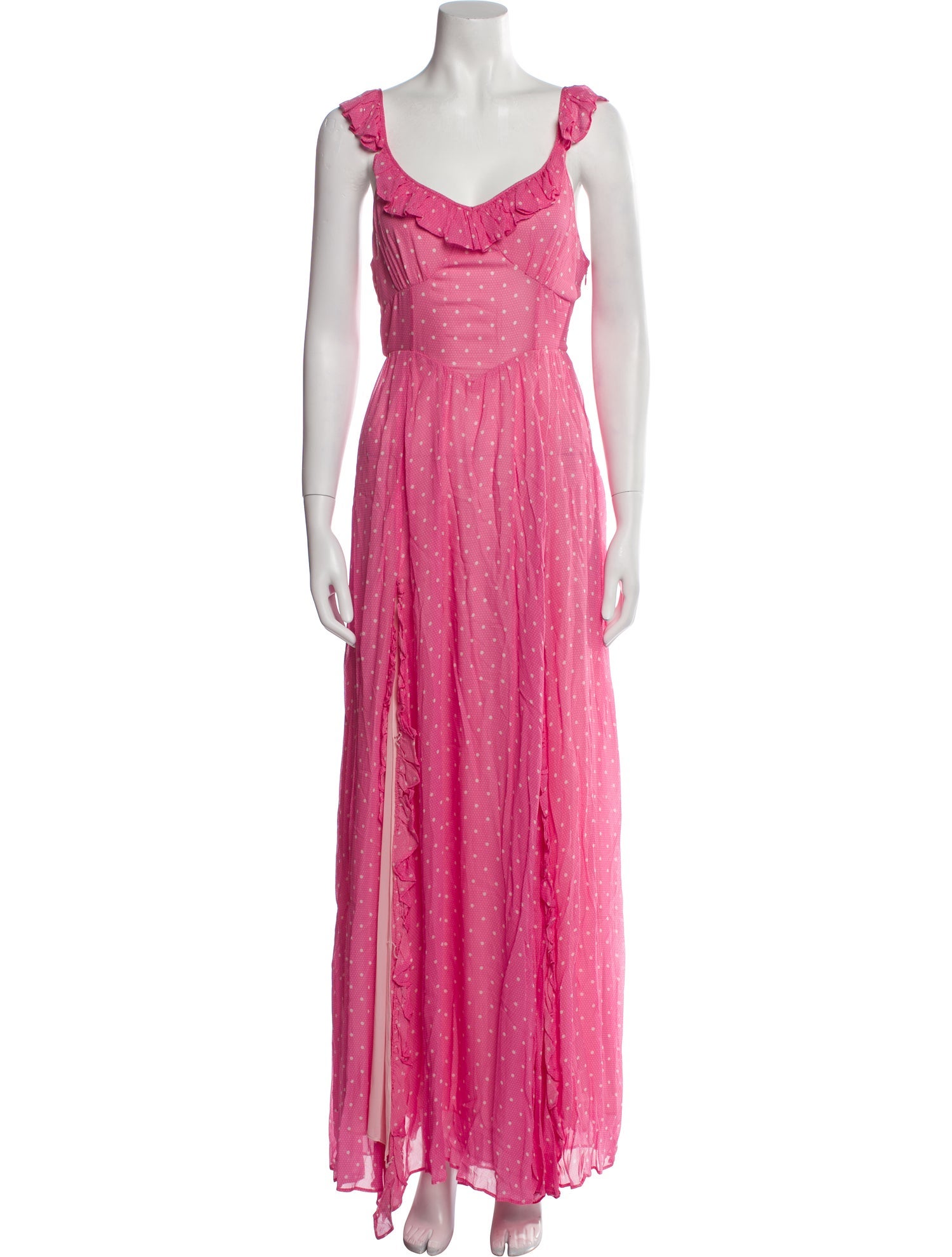 LoveShackFancy V-Neck Long Dress