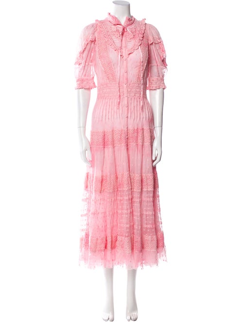 LoveShackFancy Lace Pattern Long Dress