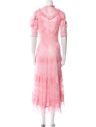 LoveShackFancy Lace Pattern Long Dress