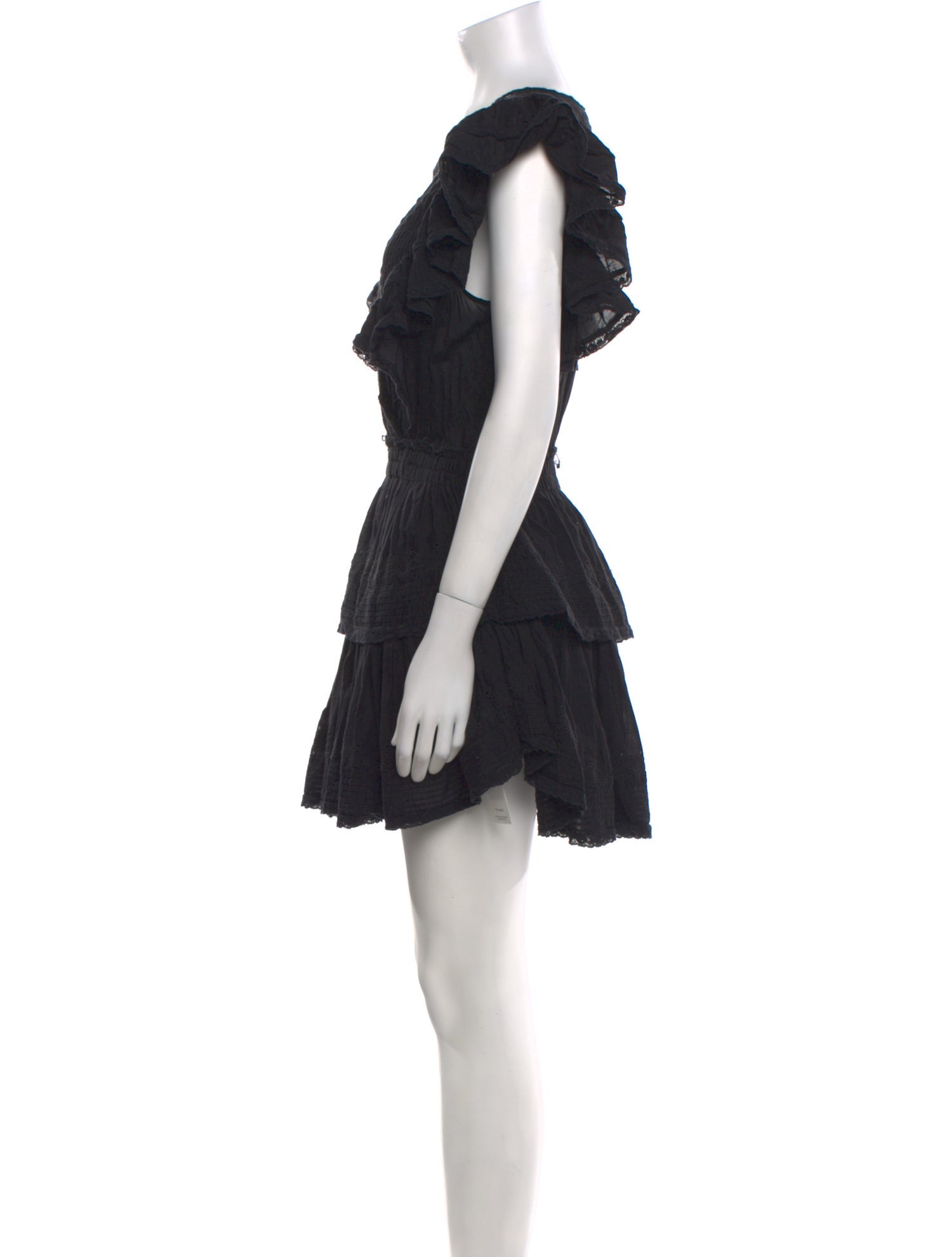 LoveShackFancy V-Neck Mini Dress