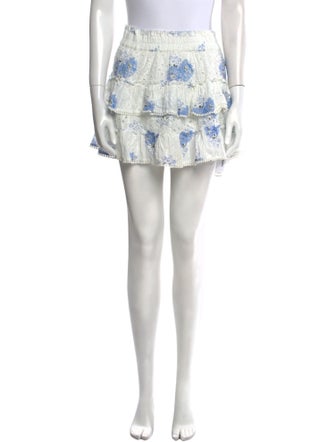 LoveShackFancy Printed Mini Skirt