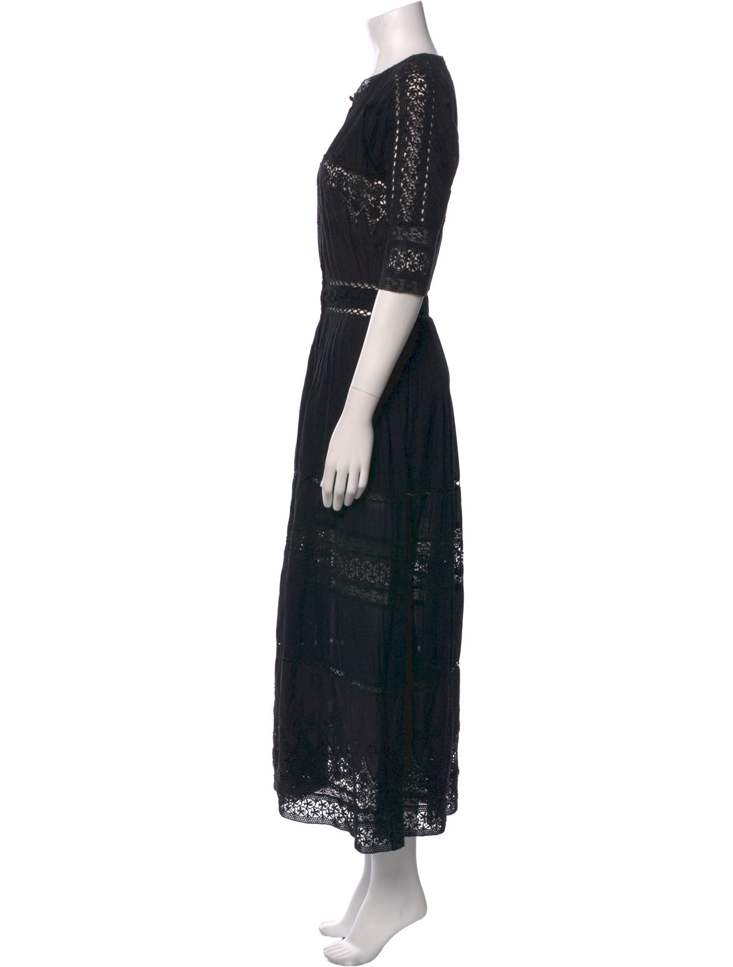 LoveShackFancy Lace Pattern Long Dress