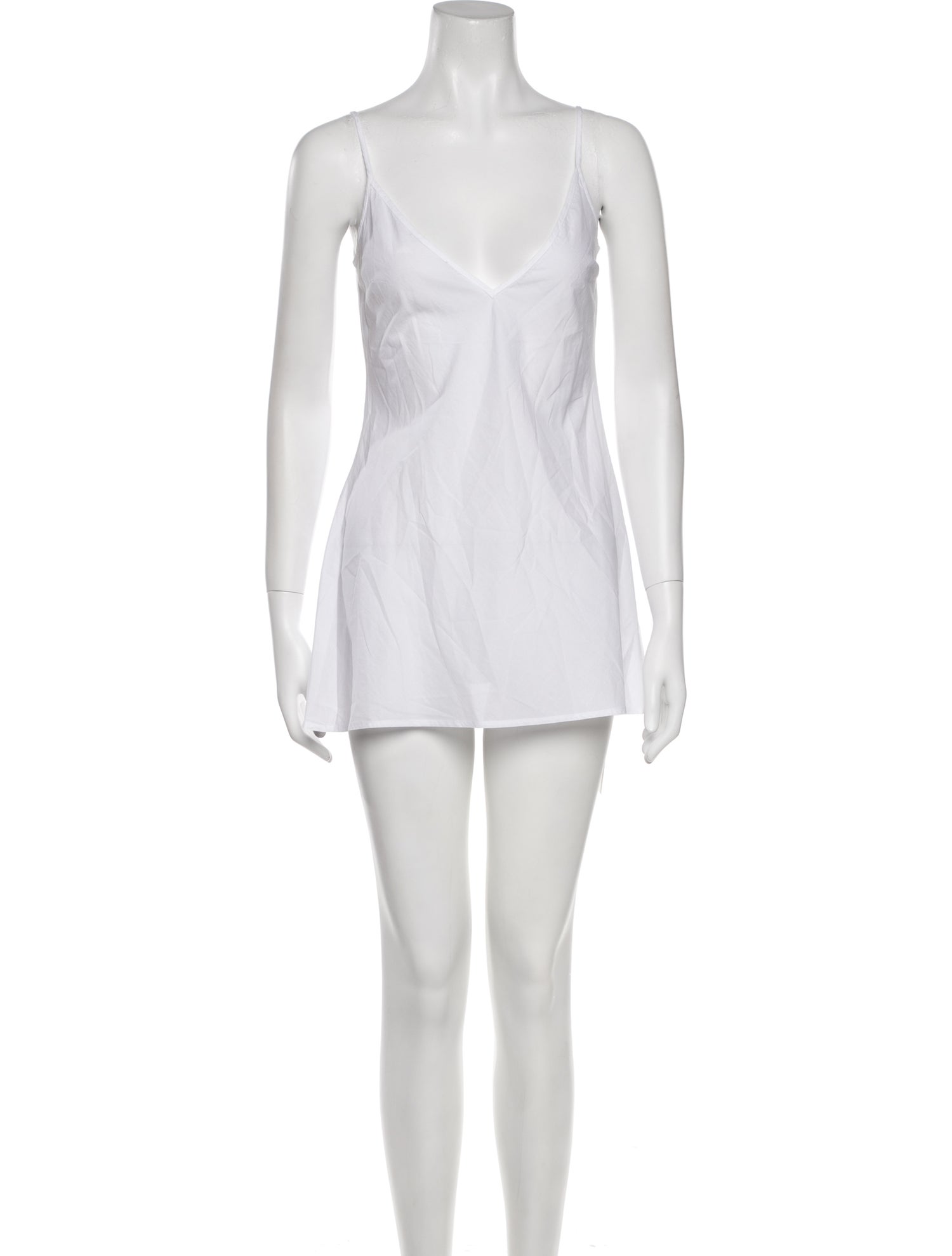 LoveShackFancy V-Neck Mini Dress