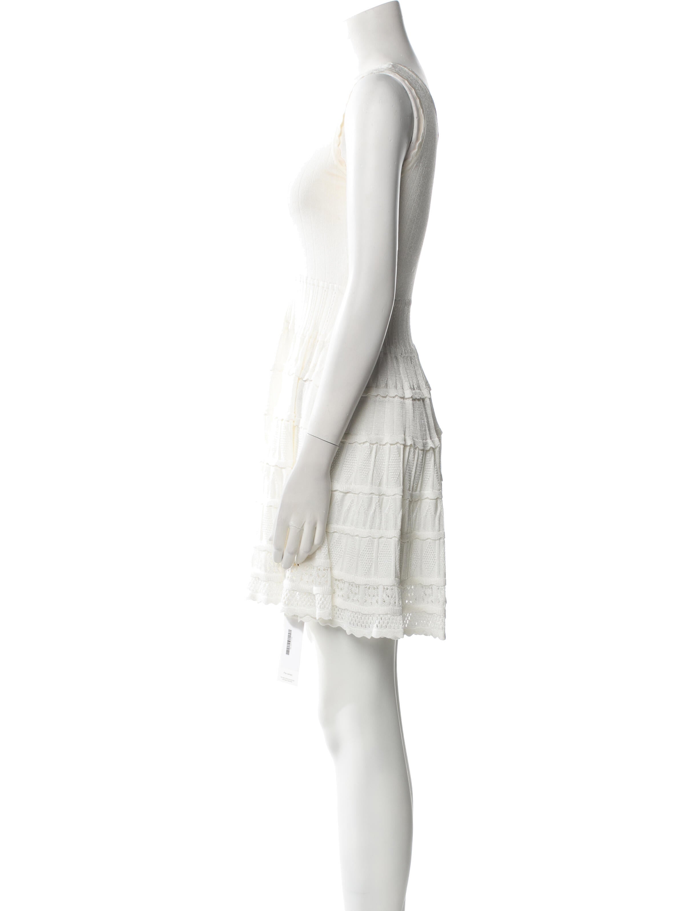 LoveShackFancy Scoop Neck Mini Dress