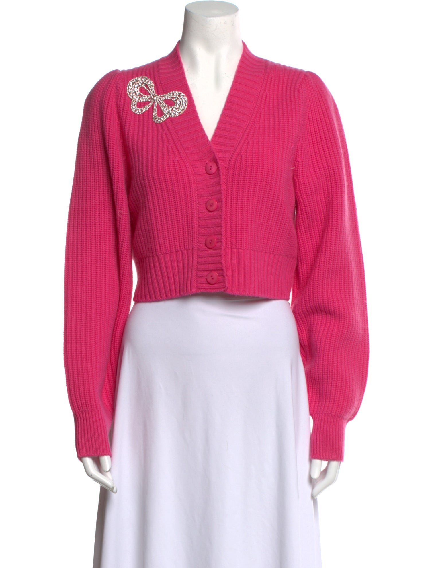 LoveShackFancy Wool V-Neck Sweater