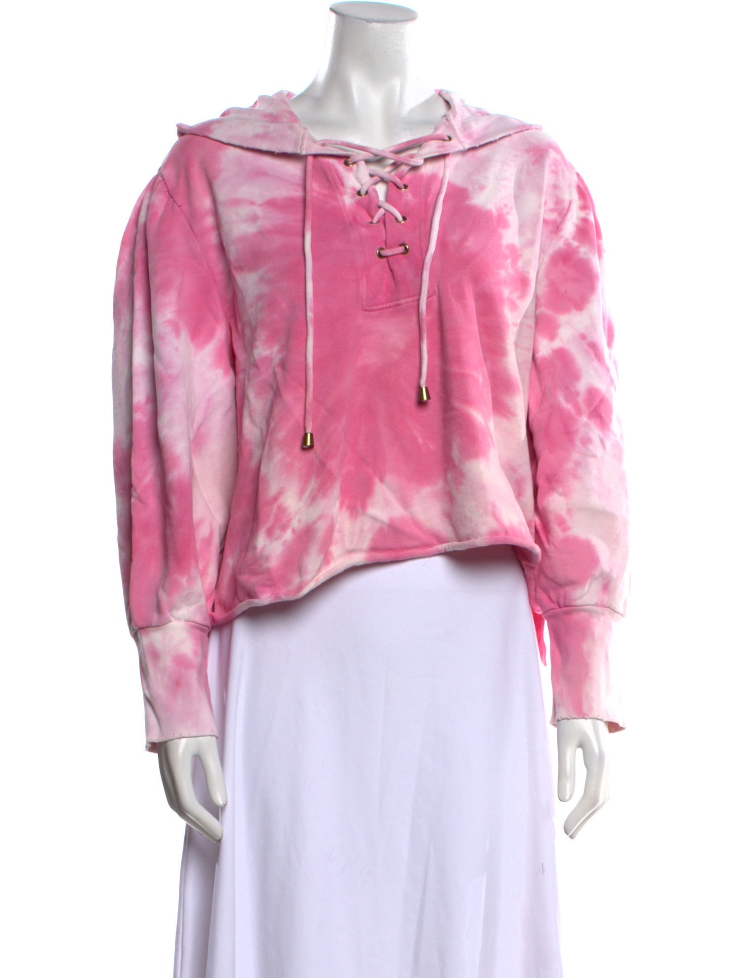 LoveShackFancy Tie-Dye Print Crew Neck Hoodie