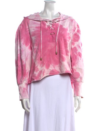 LoveShackFancy Tie-Dye Print Crew Neck Hoodie