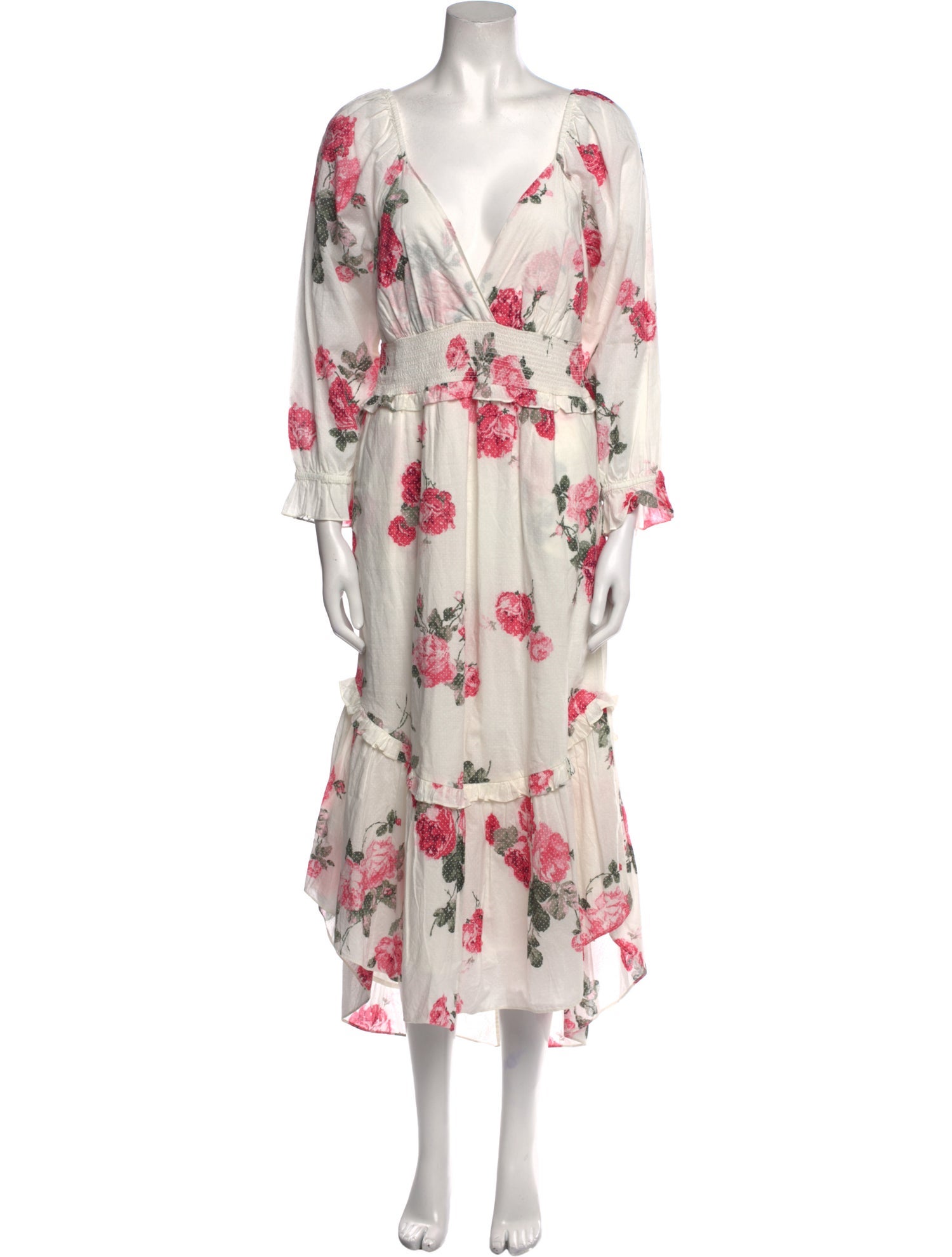 LoveShackFancy Floral Print Long Dress w/ Tags