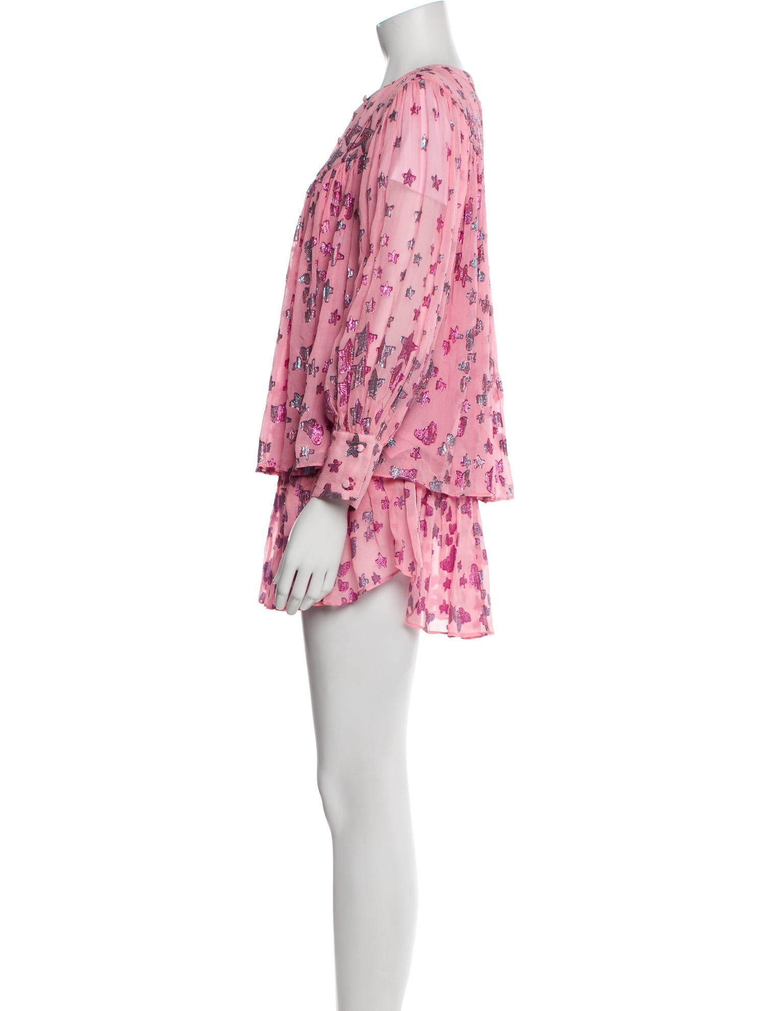 LoveShackFancy Silk Printed Skirt Set