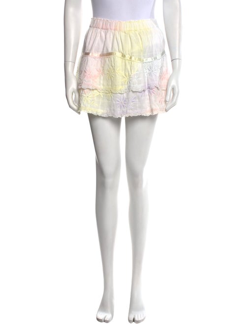 LoveShackFancy Tie-Dye Print Mini Skirt