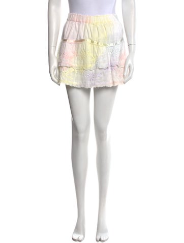 LoveShackFancy Skirts Tie-Dye Print Mini Skirt S