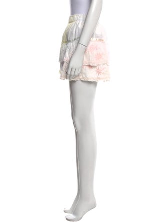 LoveShackFancy Tie-Dye Print Mini Skirt