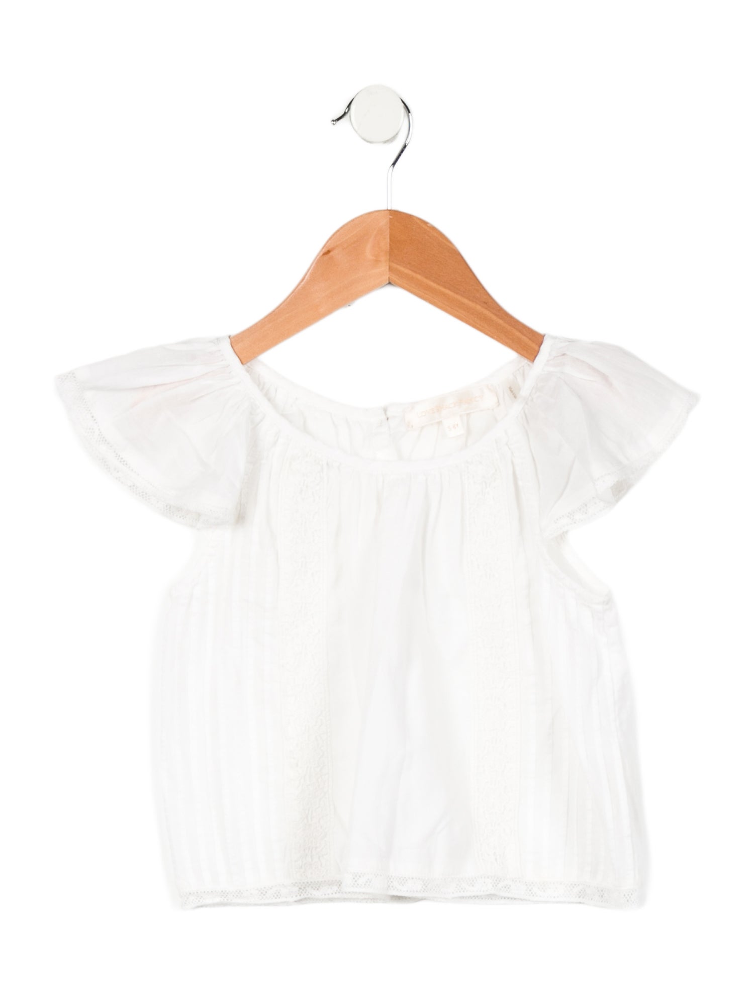 LoveShackFancy Toddler Girls' Lace Trimmed Blouse