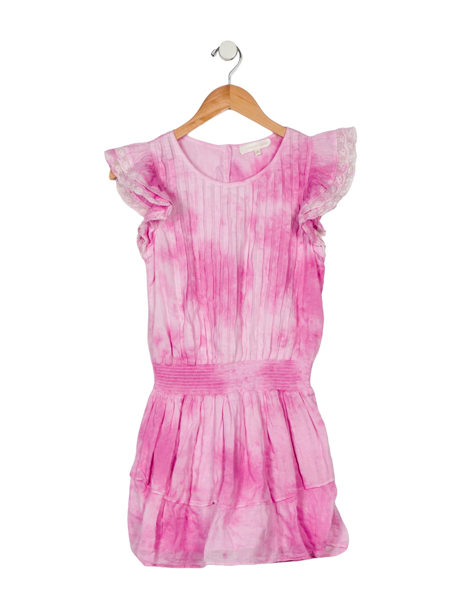 LoveShackFancy Girls' Cotton Tie-Dye Dress