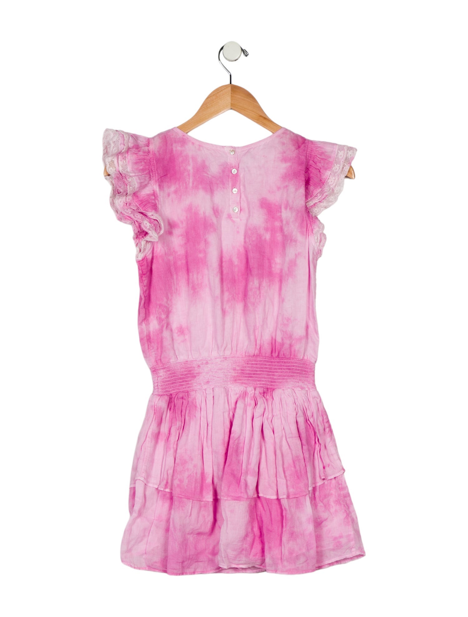 LoveShackFancy Girls' Cotton Tie-Dye Dress