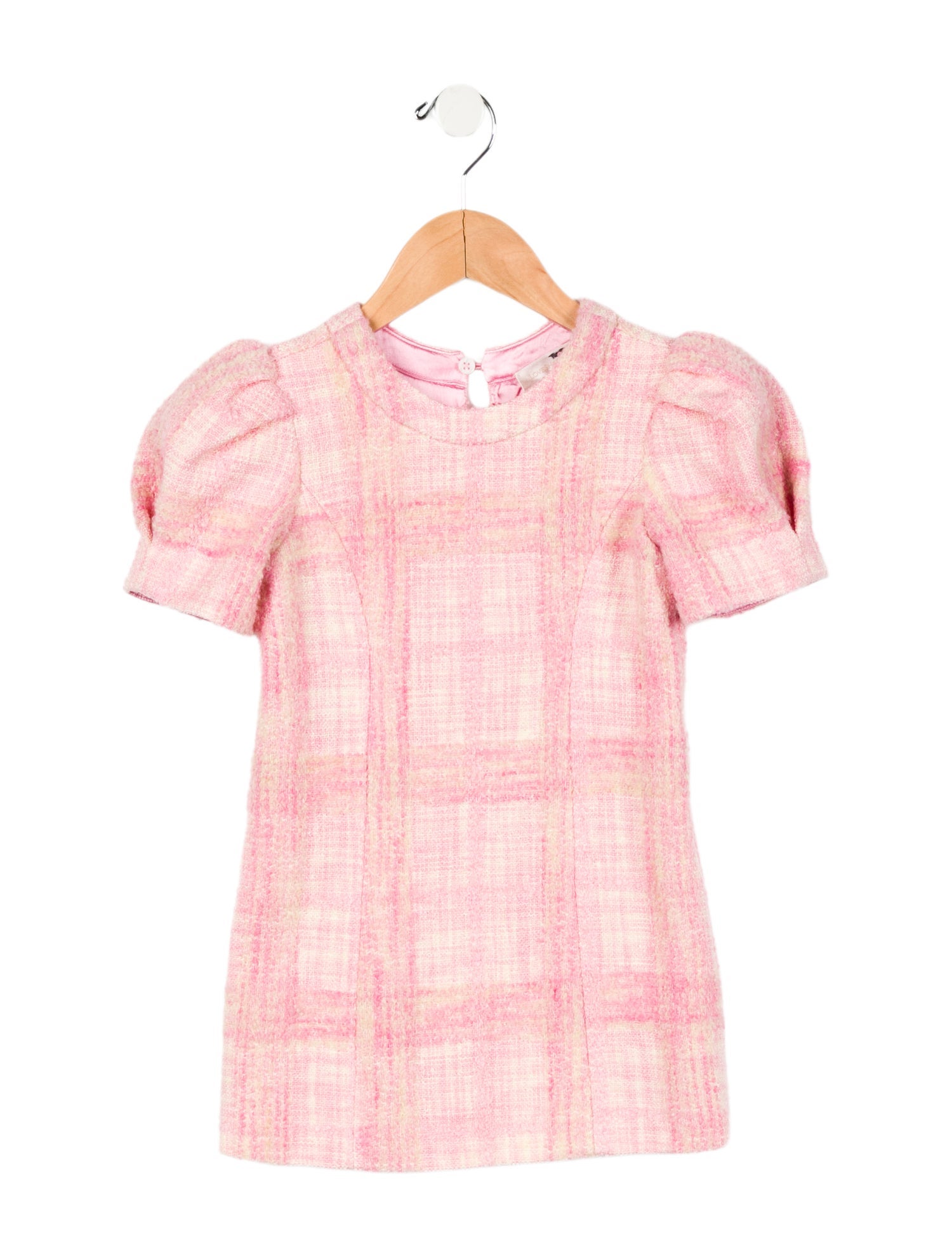 LoveShackFancy Toddler Girls' Tweed Short Sleeve Dress
