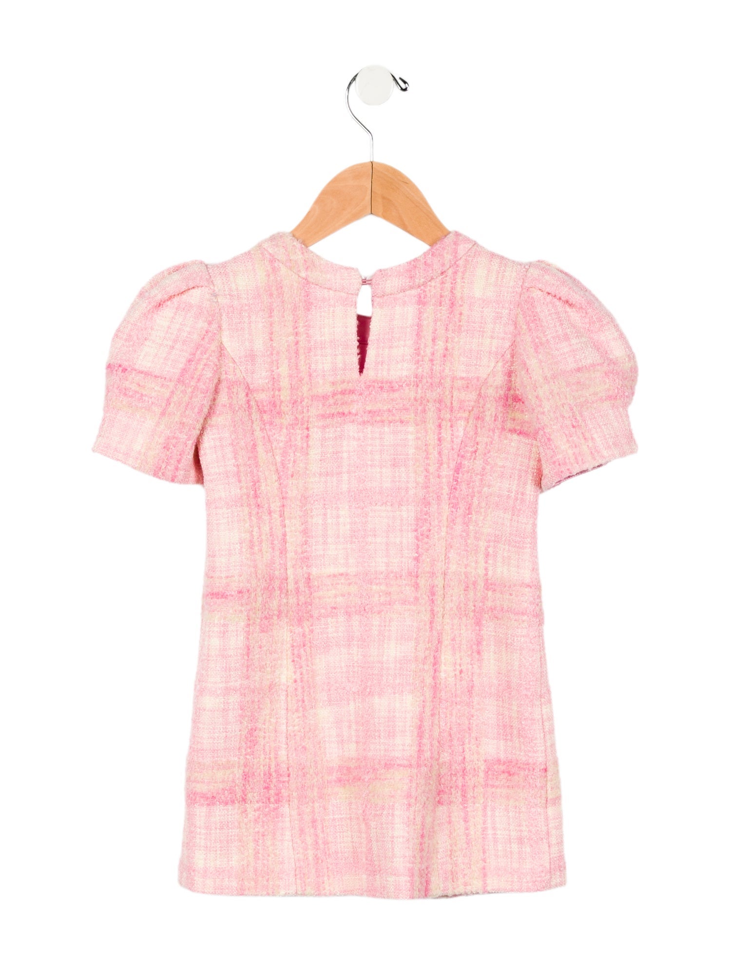 LoveShackFancy Toddler Girls' Tweed Short Sleeve Dress