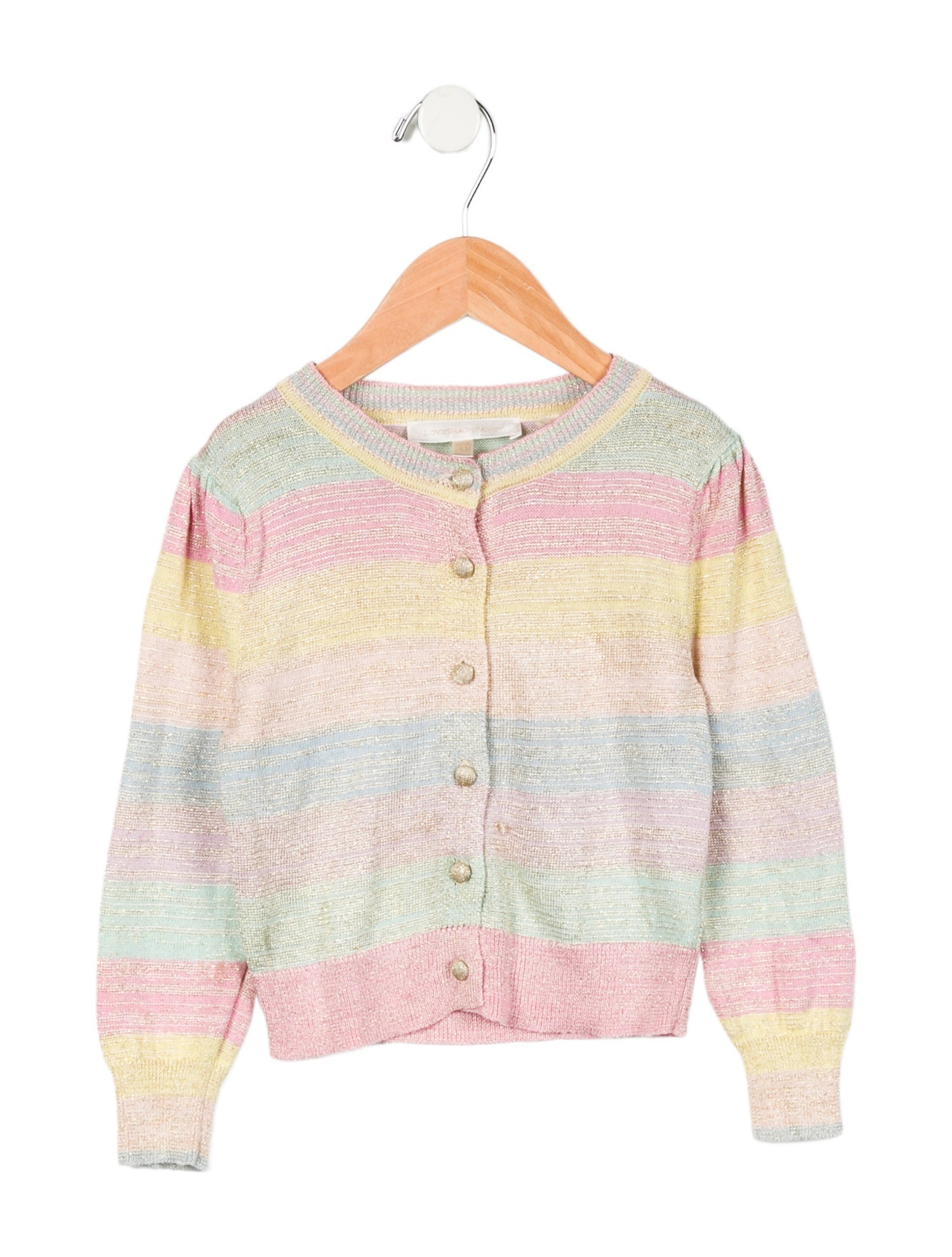 LoveShackFancy Toddler Girls' Metallic Cardigan