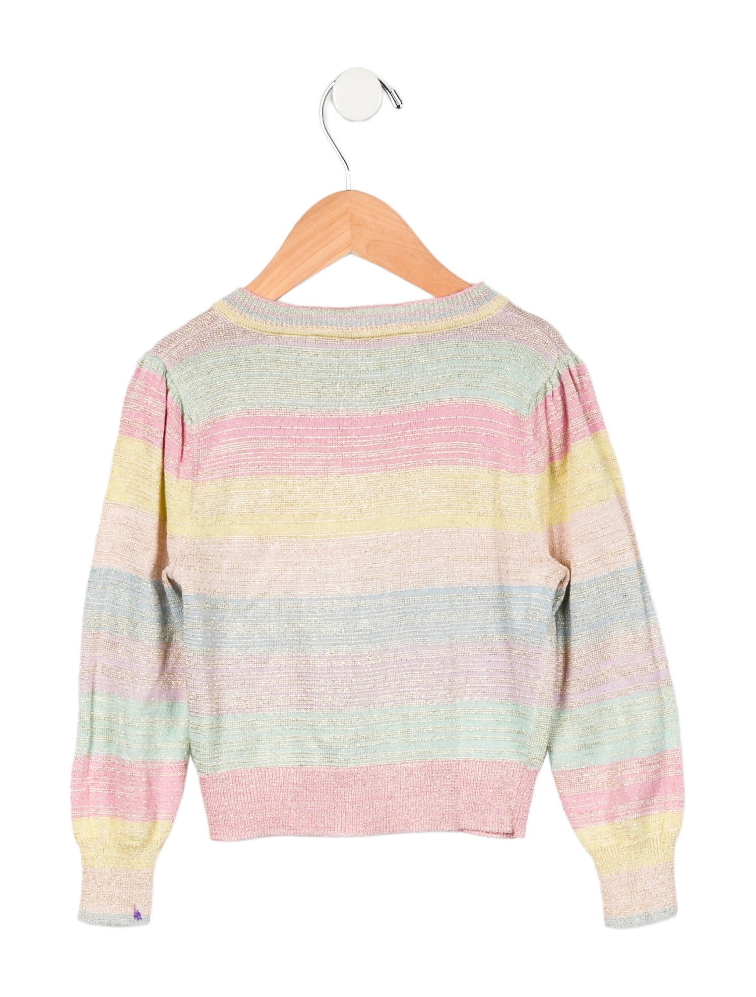LoveShackFancy Toddler Girls' Metallic Cardigan