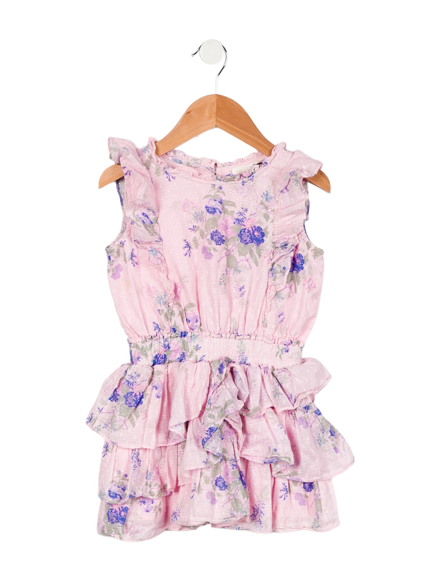 LoveShackFancy Toddler Girls' Floral Print Sleeveless Dress