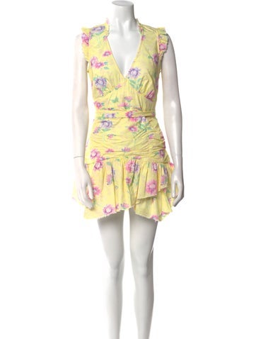 LoveShackFancy Dresses Floral Print Mini Dress M