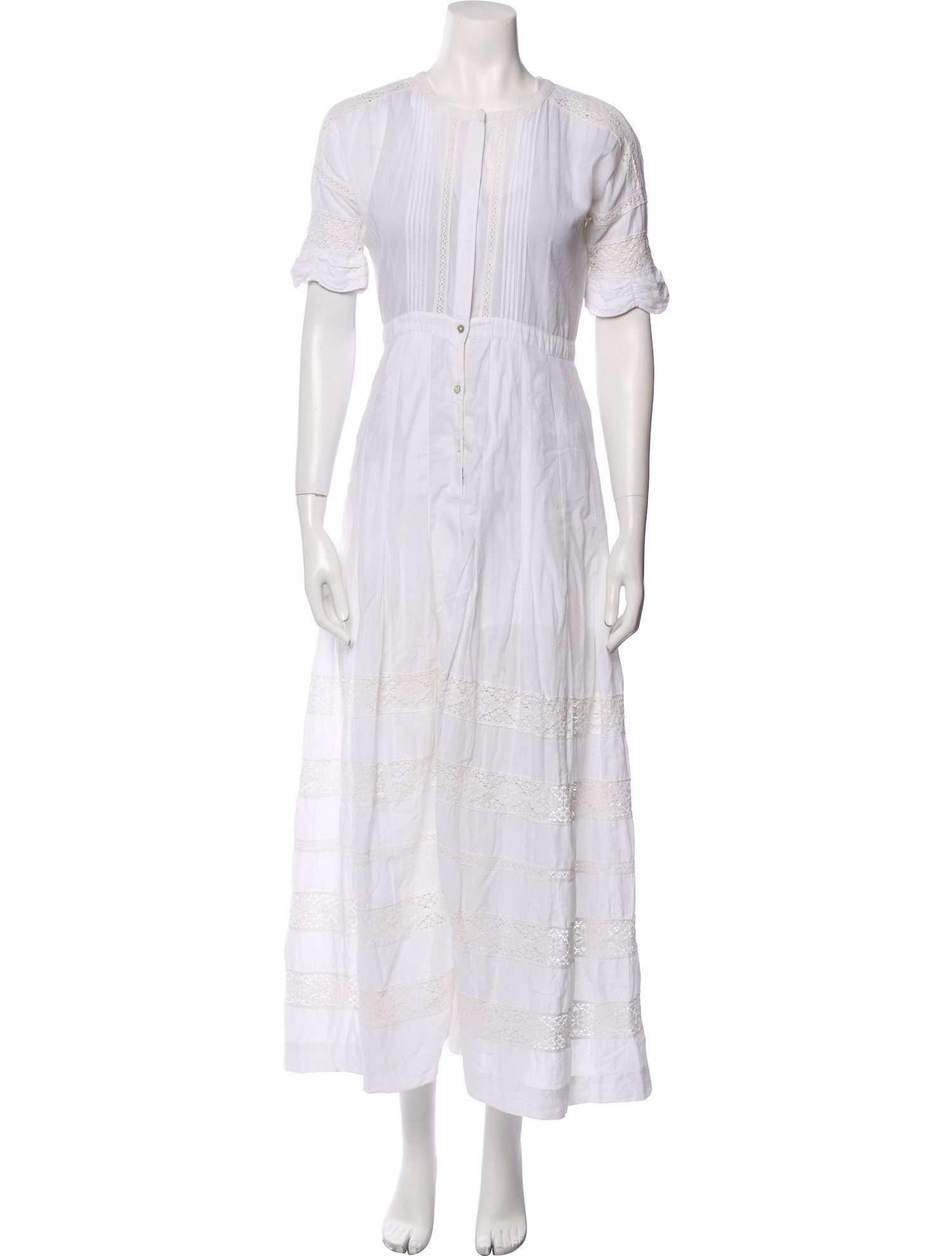 LoveShackFancy Crew Neck Long Dress