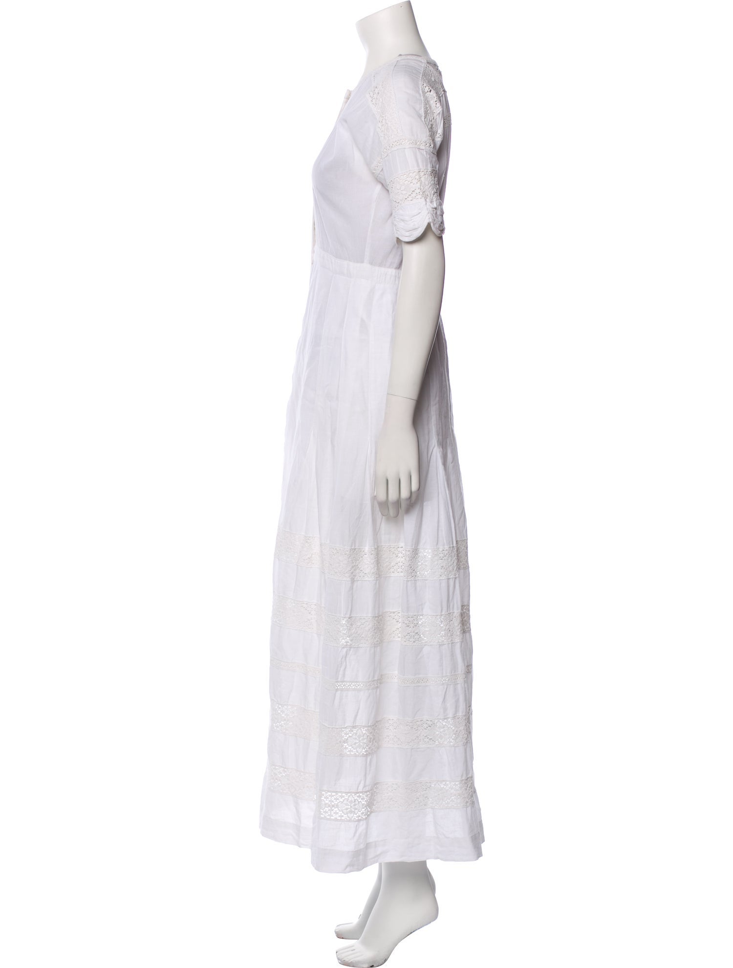 LoveShackFancy Crew Neck Long Dress