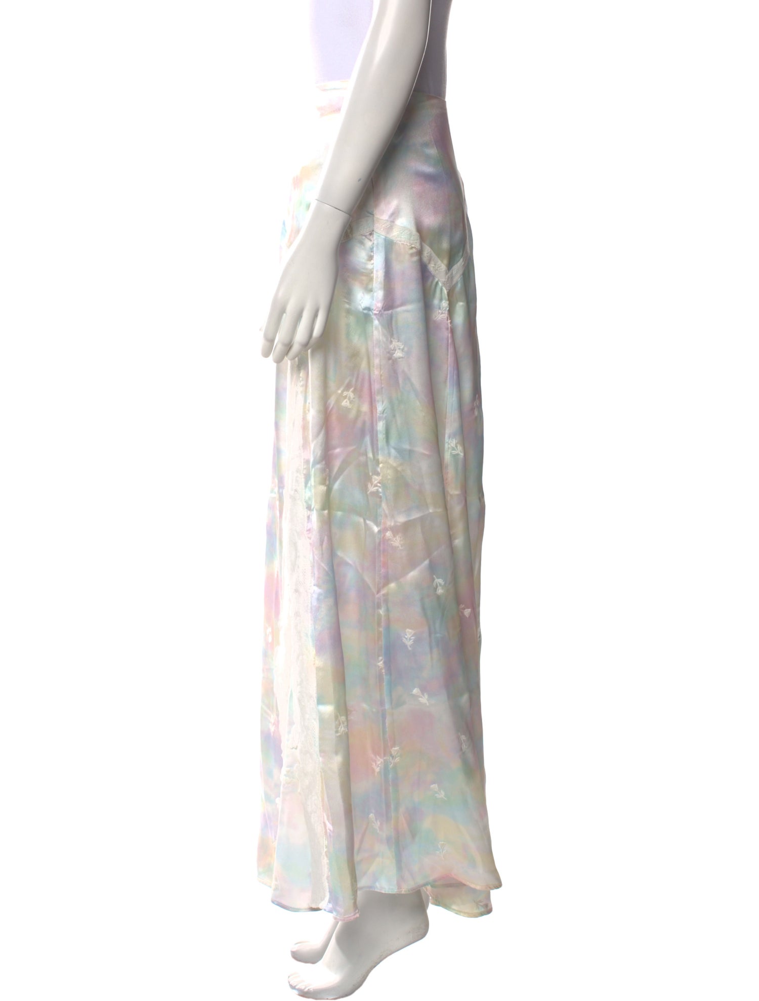 LoveShackFancy Tie-Dye Print Long Skirt
