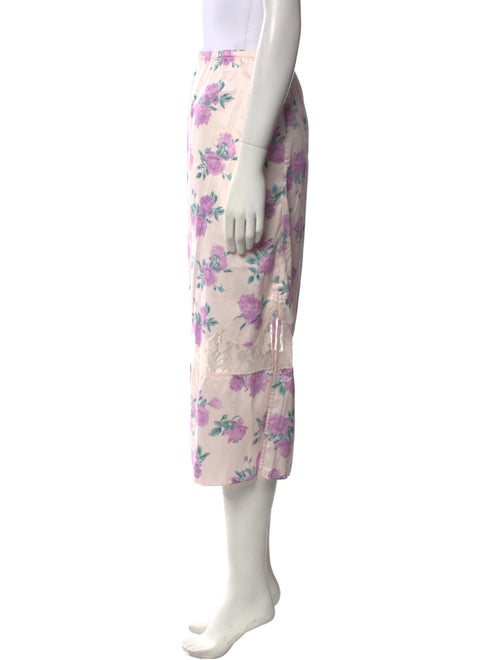 LoveShackFancy Floral Print Midi Length Skirt