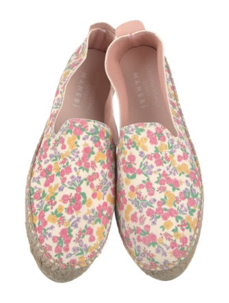 LoveShackFancy Suede Floral Print Espadrilles