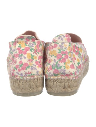 LoveShackFancy Suede Floral Print Espadrilles