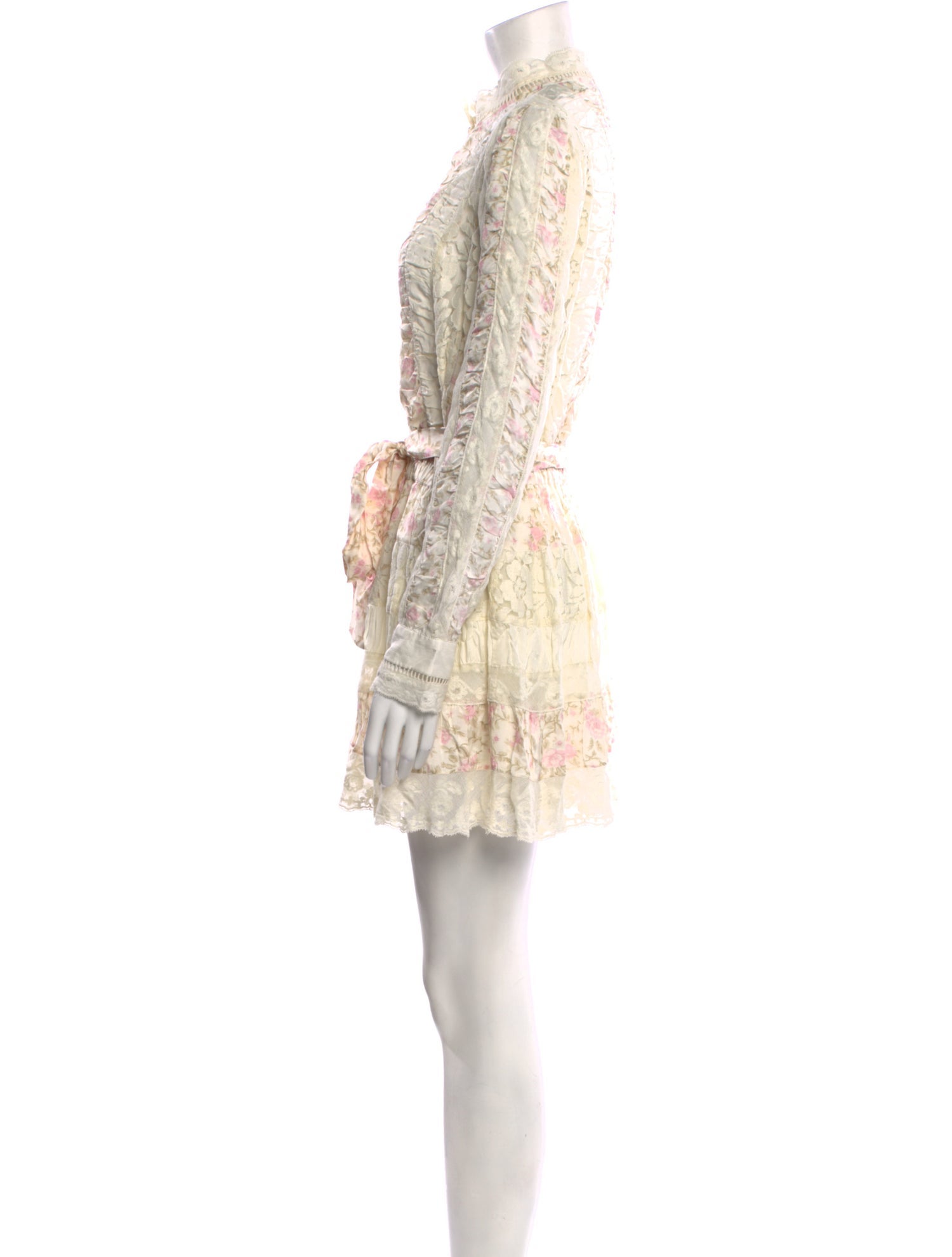 LoveShackFancy Floral Print Mini Dress