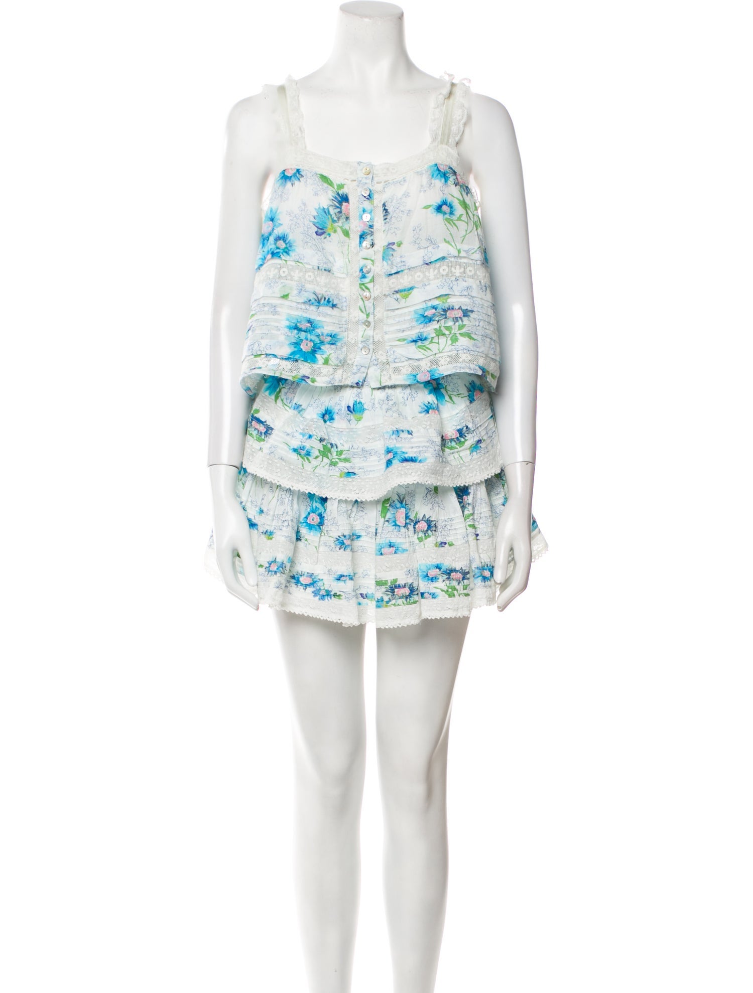 LoveShackFancy Floral Print Skirt Set