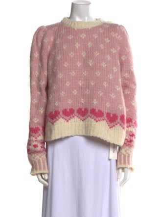 LoveShackFancy Alpaca Printed Sweater