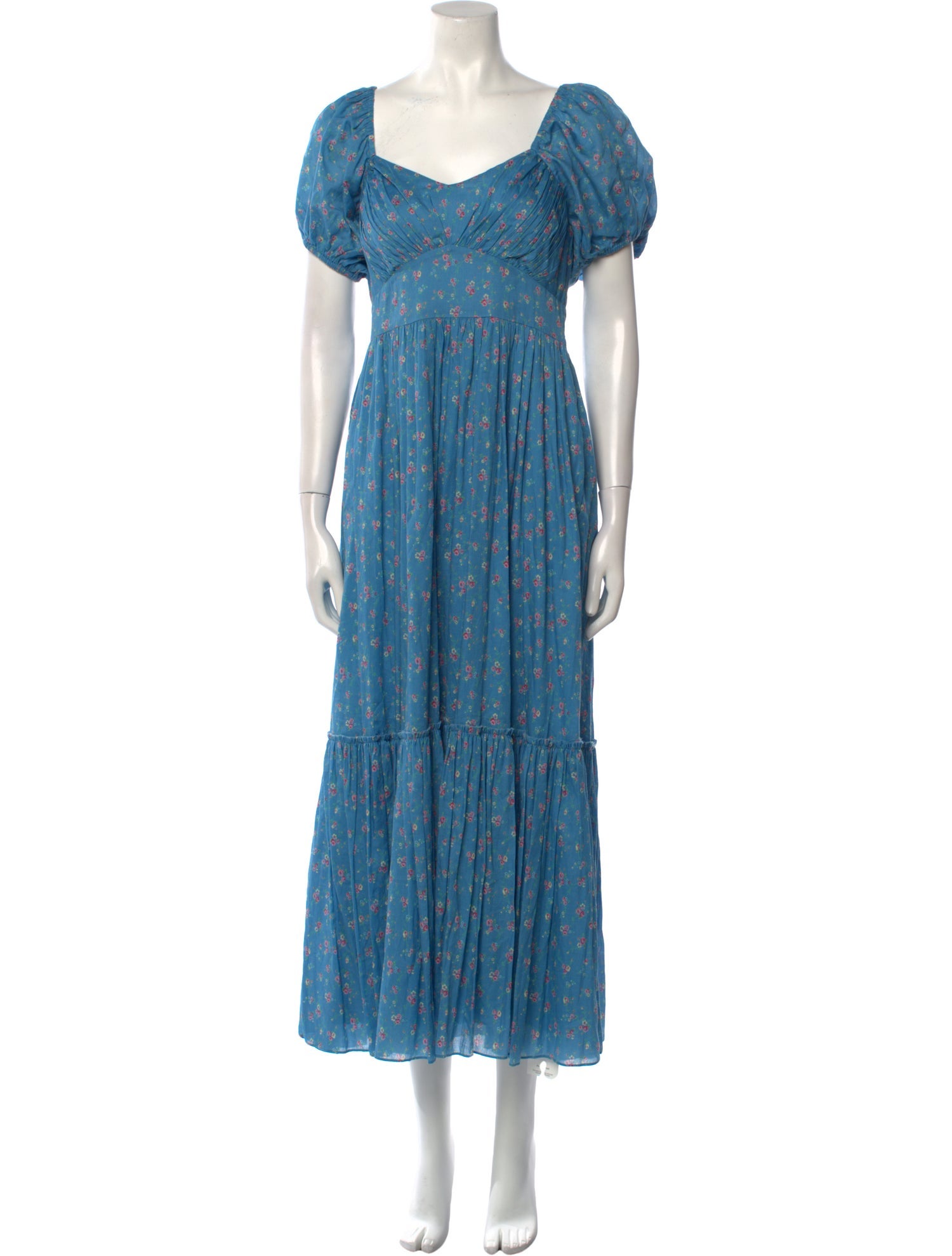 LoveShackFancy Floral Print Long Dress