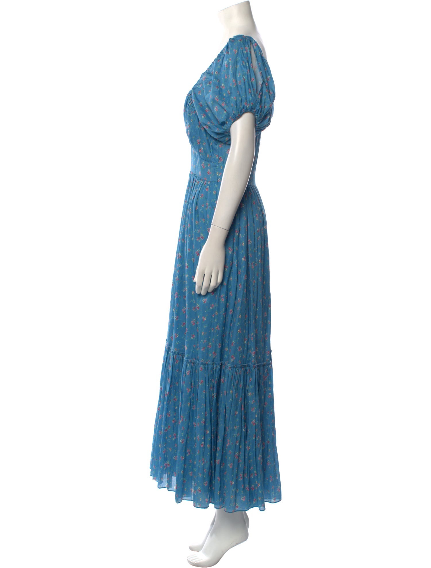 LoveShackFancy Floral Print Long Dress