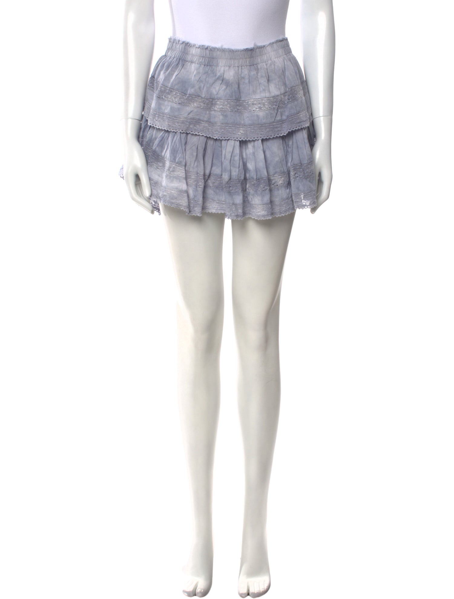 LoveShackFancy Tie-Dye Print Mini Skirt